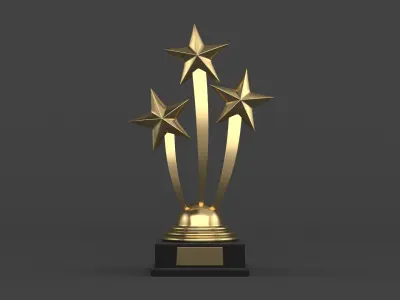 Gold Trophy Cup 3D model get