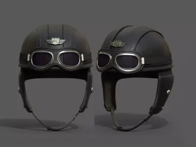 Helmet pilot military combat soldier armor  Low-poly 3D model
