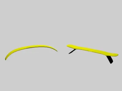 Low-Poly  3 Model Car Spoilers Low-poly 3D model