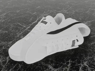 PUMA SMASH VULC CLASSIC 3D SHOES Low-poly 3D model