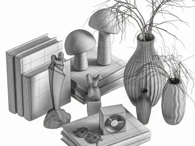 Decorative set 01 3D model