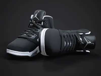 Air Jordan 5-retro sneaker 2 Low-poly 3D model