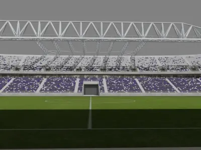 Bloomfield Stadium Tel-Aviv Israel Low-poly 3D model