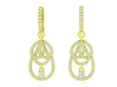5816 luxury diamond women earrings 3D print model