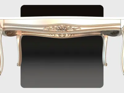 Carved tea table for cnc 13 3D model