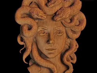 Medusa Relief 3D 3D print model