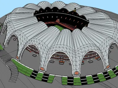 Biggest stadium in the world - Rungrado 1st of May 3D model