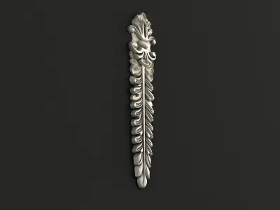 3D Carved decor vertical model 3D model purchase