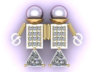 women pendant - Gemini 3D print model