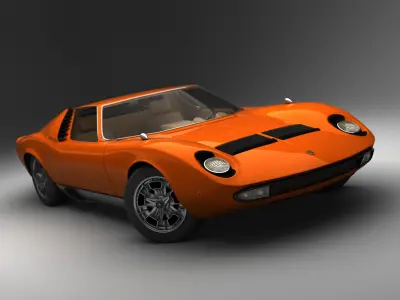 Italian Super Car with V12 Engine 3D model