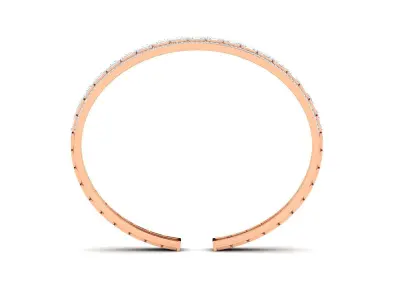 Bracelet - 6 rose gold bangle with diamonds 3D print model