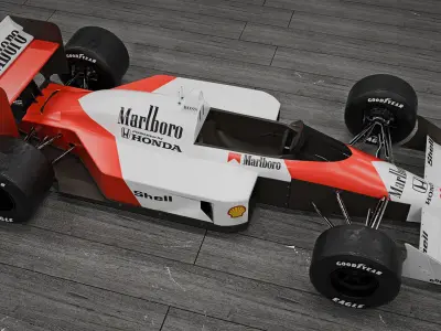 McLaren mp4 4 F1 car 3D model