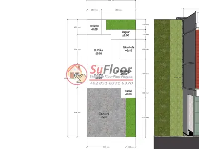 House 5x12m code 572 - Sketchup 3D model 3D model 3D model