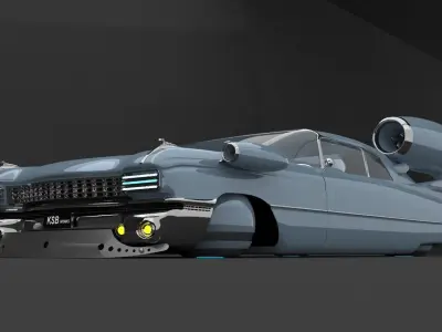 flying classiccar 3D model