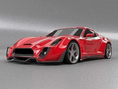 Retrone sportscar concept 3D model