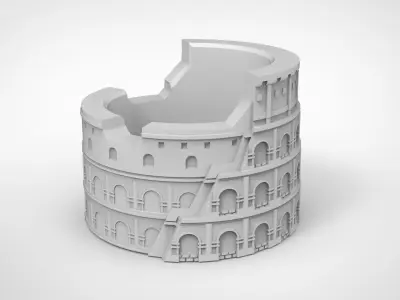 Colosseum pattern vase 3D print model