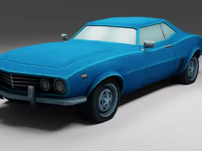 Low poly Car 3D model Game Ready Free low-poly 3D model