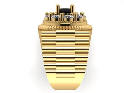 Diamond Watch Style Ring 2131 3D print model