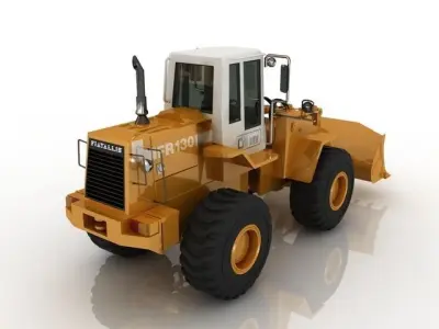 Excavator tractor bulldozer Technics loader special equipment 3D model