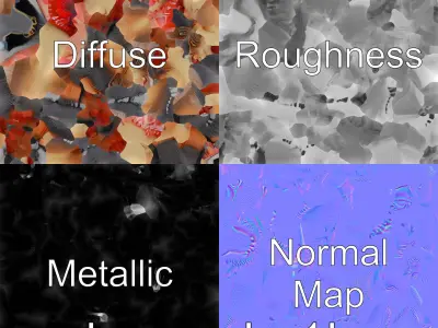 Slick-Scaled Monster with Teeth and Suction Cup Limbs 3D Model Low-poly 3D model