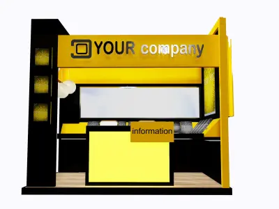 Booth Exhibition Stand a413b 3D model