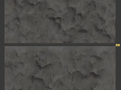 Decorative wall with relief of terrain 3D model