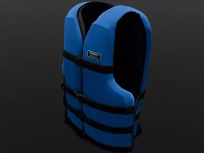 Life Jacket 3D Model  Low-poly 3D model