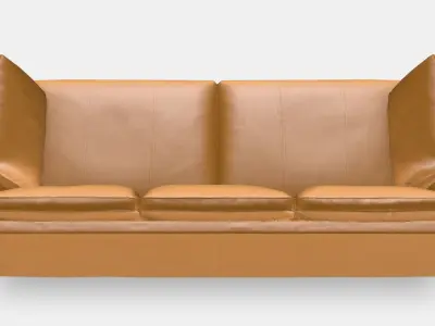STOCKHOLM Three-seat sofa Low-poly 3D model