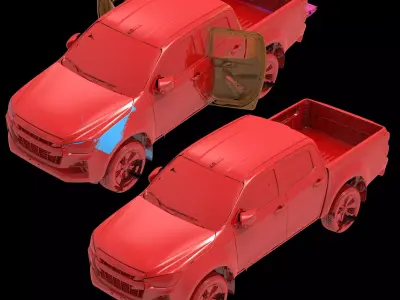 Isuzu D-Max DC EU 2020 Series Native multiple 3D Scan 3D model