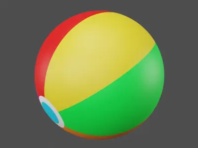 Beach Ball Low-poly 3D model purchase
