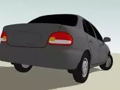 hyundday car in desert Texture