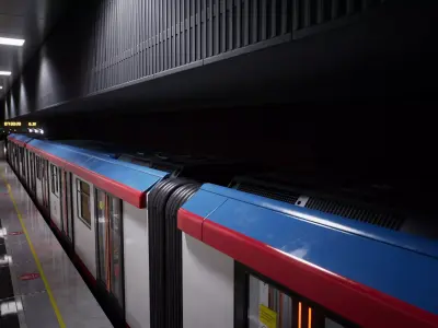 Subway Train - Horizon Low-poly 3D model