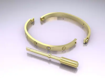 LOVE BRACELET WITH THE STONES PRINT MODEL 3D print model