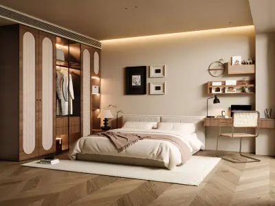 Modern Bedroom 3D Model 3D model