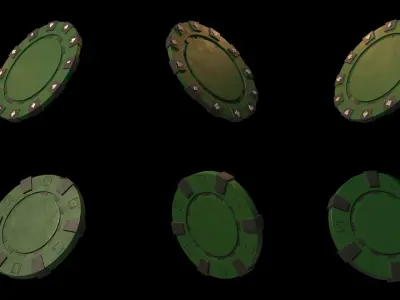 Poker chips 3D model