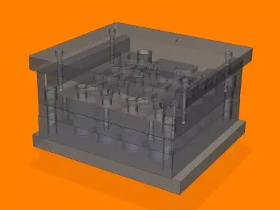  test beaker cover mold 3D print model