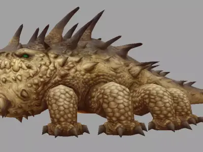 Crocodile dinosaurs Low-poly 3D model