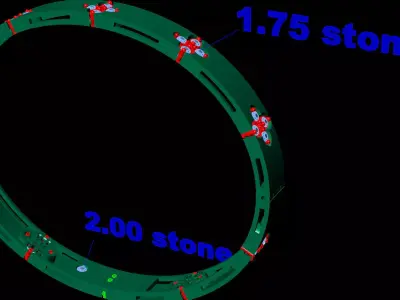 robertocoin bracelet stone design 3D print model