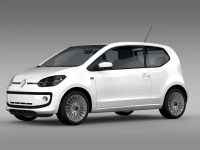 VW UP 3 door 2015 3D model