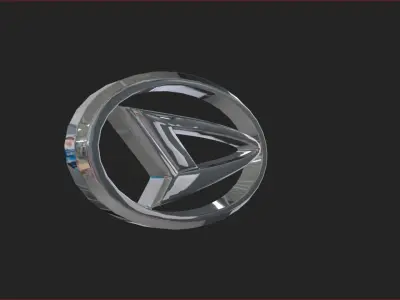 Dahiatsu Car Badge  Low-poly 3D model