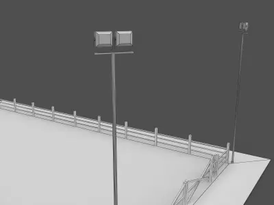 Horse jump riding arena  3D model