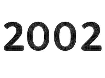 Year Number 2002 v1 003 Low-poly 3D model