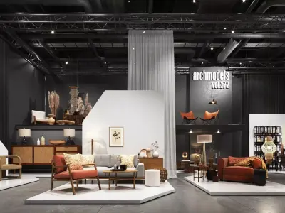 Archmodels vol 272 for 3dsmax - modern furniture sets 3D model