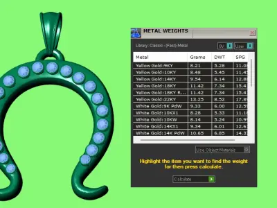 HORSE SHOE PENDANT 3D PRINTABLE MODEL  3D print model