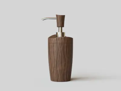 Wooden Soap Dispenser Low-poly 3D model