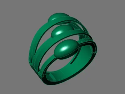 Women Ring Plain Ring Ready STL 3DM Models Womens Rings 3D print model 38