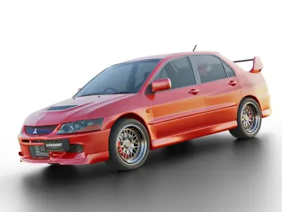 Mitsubishi Lancer Evolution High Quality 3D model