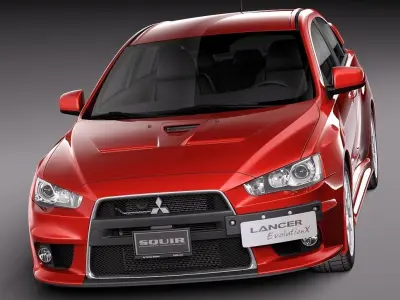  Mitsubishi Lancer Evolution X 2008 3D model