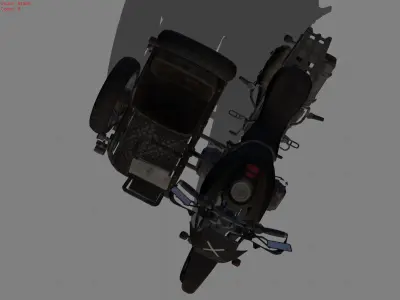 Motorcycles Low-poly 3D model