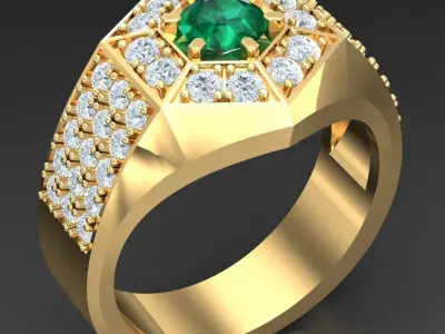 Luxury Men Rings Designs 4MR100 3D print model